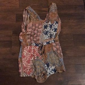 Zara multi pattern romper size M